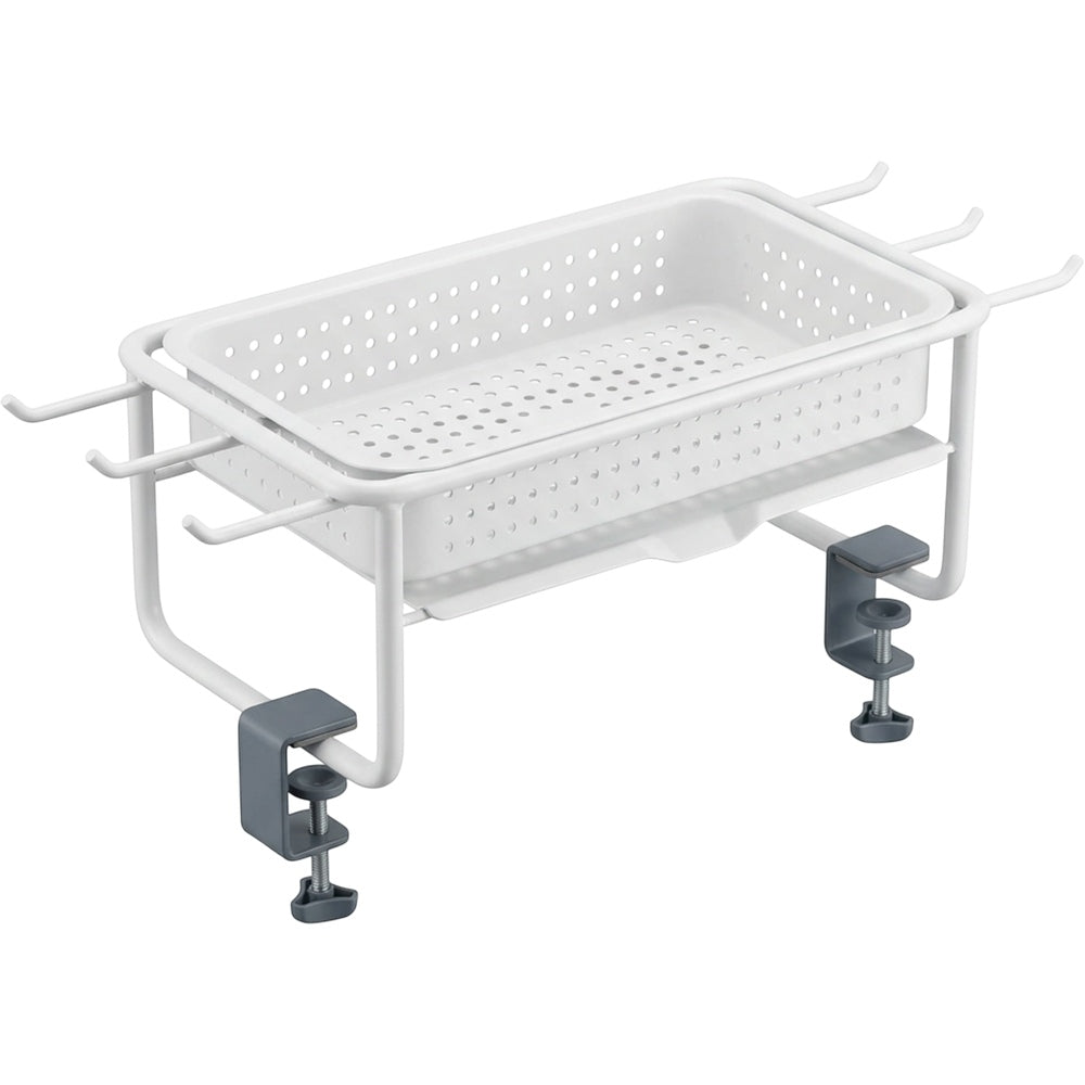 Wikva Clamp-On Cantilever Sink Draining Rack White Slate - Product view