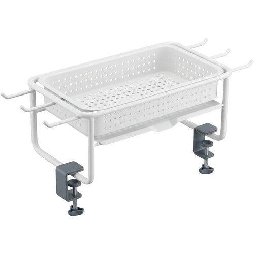 Wikva Clamp-On Cantilever Sink Draining Rack White Slate - Product view