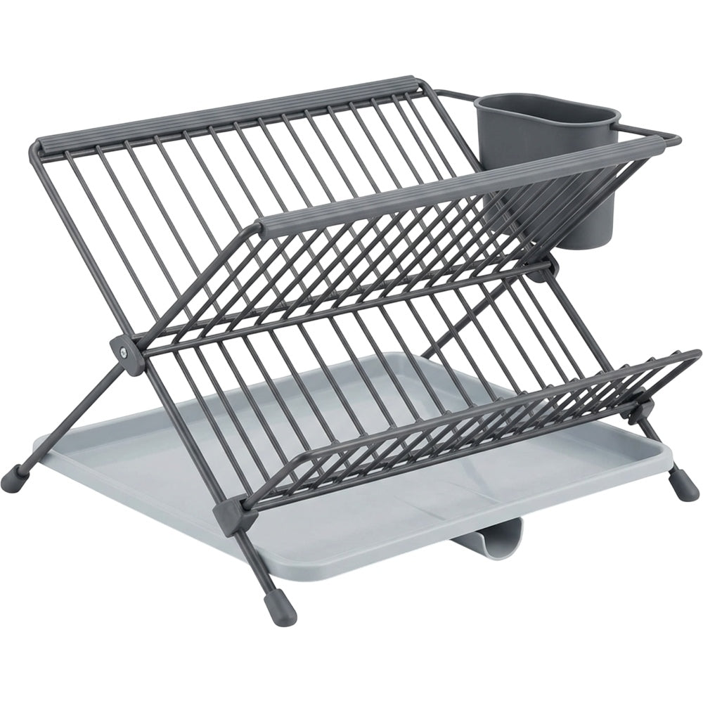 Wikva Folding A-Frame Dish Draining Rack Graphite Gray - Product view